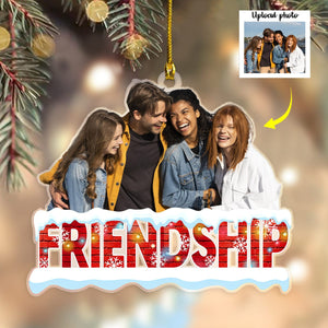 GeckoCustom Custom Photo Friendship Christmas Acrylic Ornament HA75 891152