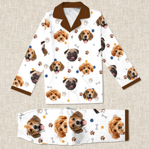 GeckoCustom Custom Photo Funny Dog Face Christmas Pajamas TH10 891705