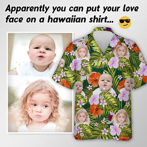 GeckoCustom Custom Photo Funny Face Hawaii Shirt N304 889539