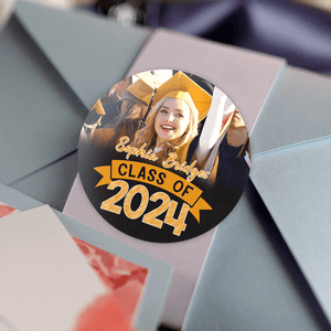 GeckoCustom Custom Photo Graduation Class Of 2024 Roll Sticker TA29 890523