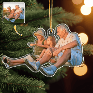 GeckoCustom Custom Photo Grandparent And Children Acrylic Ornament HA75 891052