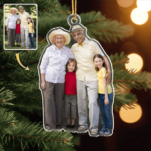 GeckoCustom Custom Photo Grandparent And Children Acrylic Ornament HA75 891052