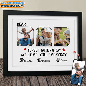 GeckoCustom Custom Photo Happy Father's Day To The Best Dog Dad Picture Frame 8"x10"