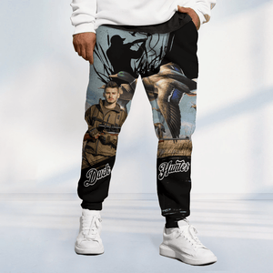 GeckoCustom Custom Photo Hunting With Camouflage Background Sweatpants N304 889830