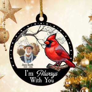 GeckoCustom Custom Photo I'm Always With You Memorial Wood And Acrylic Ornament HO82 891138