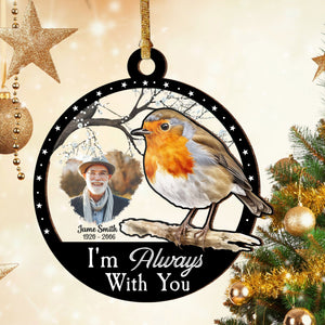 GeckoCustom Custom Photo I'm Always With You Memorial Wood And Acrylic Ornament HO82 891138