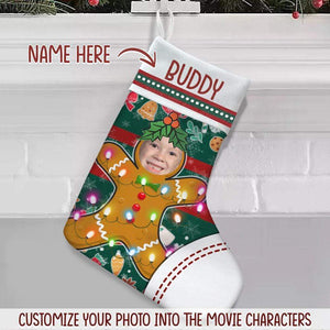 GeckoCustom Custom Photo In Hole Christmas Stocking TA29