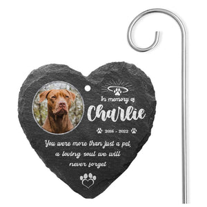 GeckoCustom Custom Photo In Memorial Of Dog Garden Slate & Hook K228 889174