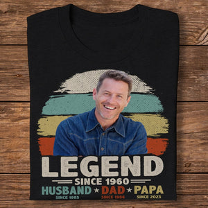 GeckoCustom Custom Photo Legend Husband Dad Papa Dark Shirt Personalized Gift T286 890372