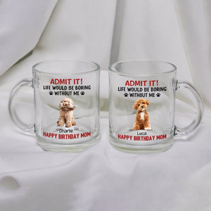 GeckoCustom Custom Photo Life Would Be Boring Without Me Dog Glass Mug TH10 891599