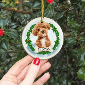 GeckoCustom Custom Photo Lovely Dogs Cats Christmas Ceramic Ornament TH10 891399