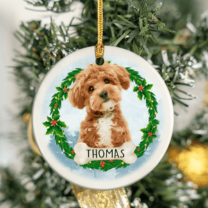 GeckoCustom Custom Photo Lovely Dogs Cats Christmas Ceramic Ornament TH10 891399