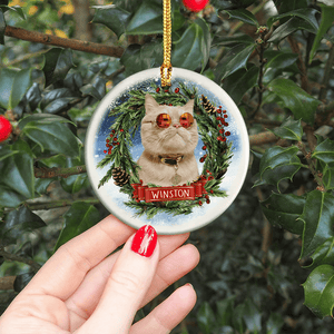 GeckoCustom Custom Photo Lovely Dogs Cats Christmas Ceramic Ornament TH10 891399