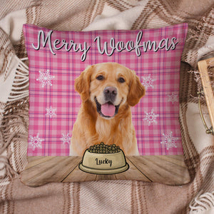 GeckoCustom Custom Photo Meowy Catmas - Merry Woofmas Dog, Cat Pillow HA75 891280