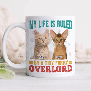 GeckoCustom Custom Photo My Life Is Ruled By A Tiny Furry Overlord Cat Mug N304 889770