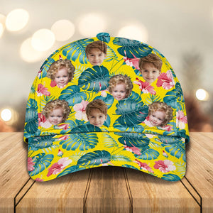 GeckoCustom Custom Photo Personalized Upload Photo Family Tropical Style Classic Cap DM01 891057 Polyester