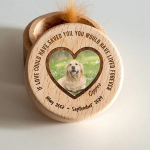 GeckoCustom Custom Photo Pet Memorial Box With Lid Wooden Keepsake TA29 889967