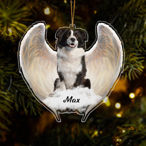 GeckoCustom Custom Photo Pet Within Angel Wings Memorial Acrylic Ornament HA75 891148