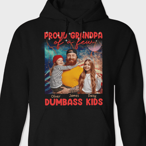 GeckoCustom Custom Photo Proud Grandpa Of A Dumbass Kid Father's Day Shirt TA29 890699