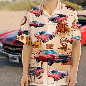 GeckoCustom Custom Photo Route 66 For Car Lover Hawaiian Shirt N304 889179