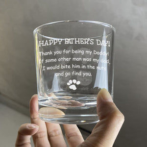 GeckoCustom Custom Photo Thank You For Being My Daddy Rock Glass K228 890807