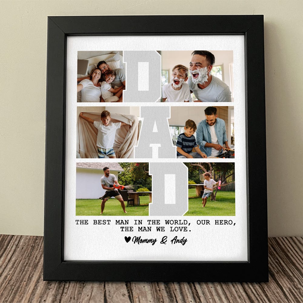 GeckoCustom Custom Photo The Best Man In The World Father Picture Frame K228 889337 8"x10"