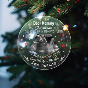 GeckoCustom Custom Photo This Christmas Baby Bump To Daddy Acrylic Ornament HA75 891068