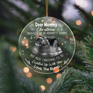 GeckoCustom Custom Photo This Christmas Baby Bump To Daddy Acrylic Ornament HA75 891068