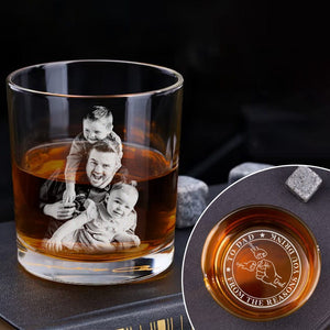 GeckoCustom Custom Photo To Dad From The Reasons You Drink Rock Glass HA75 890540