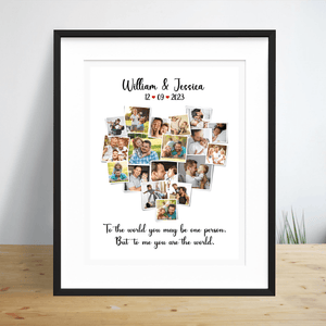 GeckoCustom Custom Photo To Me You Are The World Father's Day Picture Frame TA29 890537