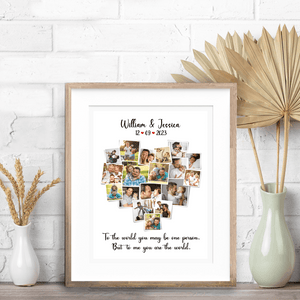 GeckoCustom Custom Photo To Me You Are The World Father's Day Picture Frame TA29 890537