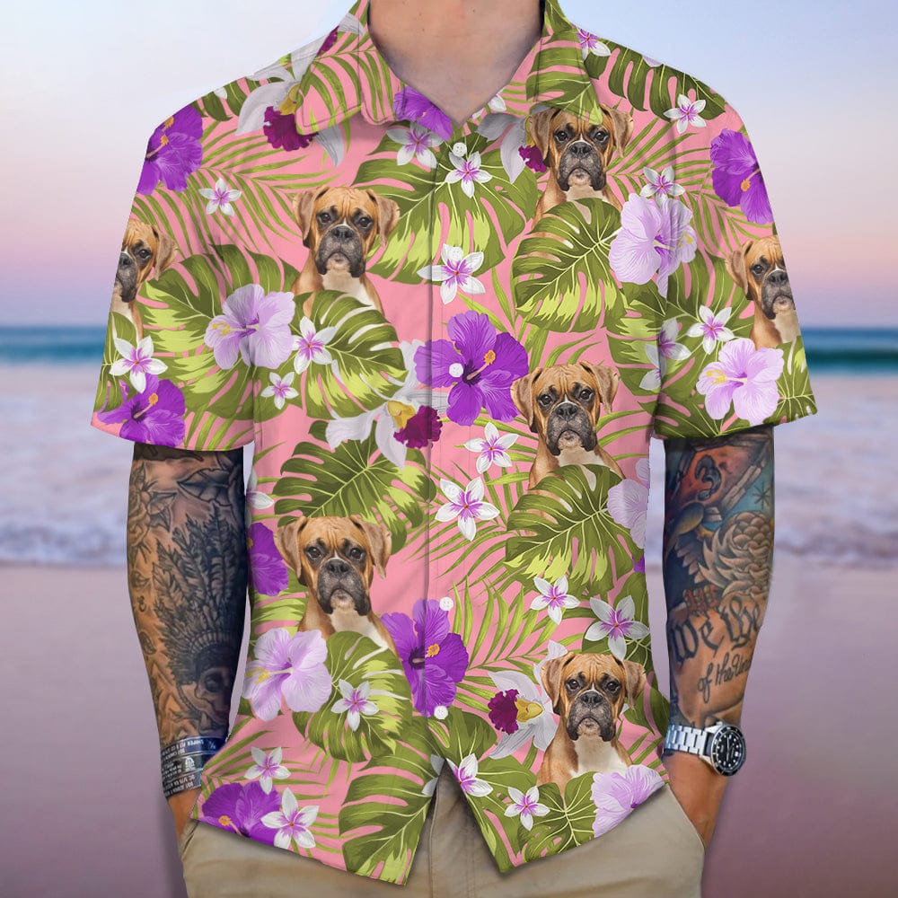 GeckoCustom Custom Photo Tropical Style Dog Hawaii Shirt N304 889465