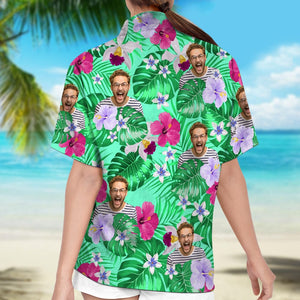 GeckoCustom Custom Photo Tropical Style Woman Hawaii Shirt N304 889563