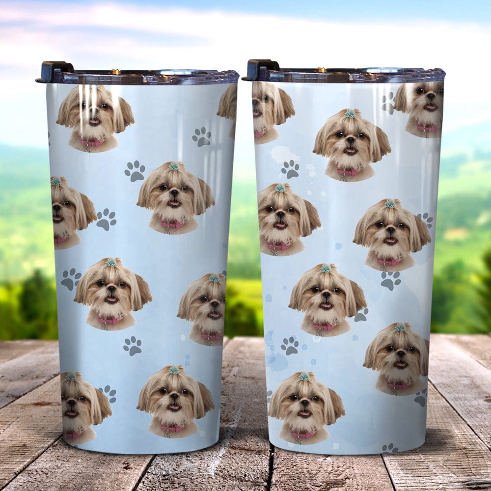 GeckoCustom Custom Photo Tumbler Dog, Custom Face Tumbler T286 HN590 20 oz