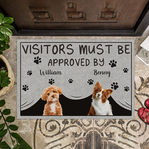 GeckoCustom Custom Photo Visitors Must Be Approved By This Dog Doormat HO82 891232