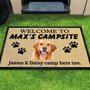 GeckoCustom Custom Photo Welcome To Dog Campsite Doormat K228 889739