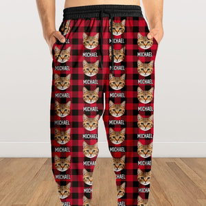 GeckoCustom Custom Photo With Christmas Pattern Cat For Men and Women Sweatpants N304 889676