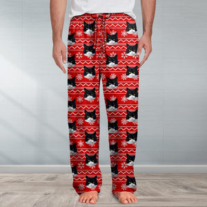 GeckoCustom Custom Photo With Christmas Pattern Dog Cat Man's Pants TH10 891479