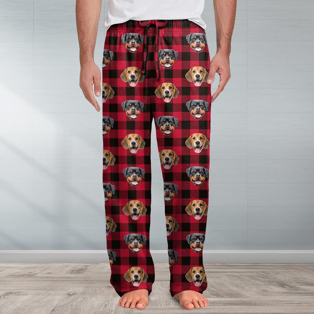 GeckoCustom Custom Photo With Christmas Pattern Dog Cat Man's Pants TH10 891479