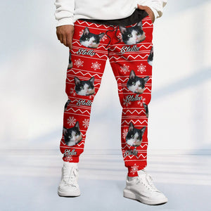 GeckoCustom Custom Photo With Colorful Background For Cat Lovers Sweatpants N304 889510