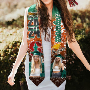 GeckoCustom Custom Photo With Grunge Graduation Stoles N369 890697 6x72 inch