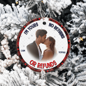 GeckoCustom Custom Photo You Are By Far My Favorite Husband Couple Ceramic Ornament For Christmas DM01 891379