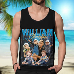 GeckoCustom Custom Portrait Photo With Retro Style Tanktop TH10 891329