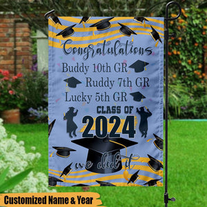 GeckoCustom Custom Text Congratulations Graduation Garden Flag, HN590