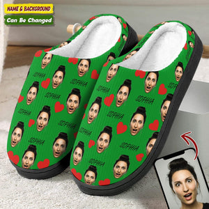 GeckoCustom Customized Gifts Plush Slippers Family Lovely N369 54298 HN590