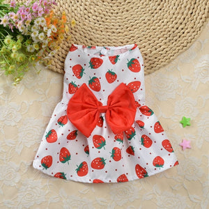 GeckoCustom Cute Princess Dress for small Dog Cat red / XS