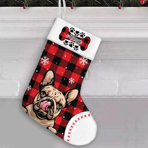 GeckoCustom Dog Bone Christmas Dog Stocking HN590