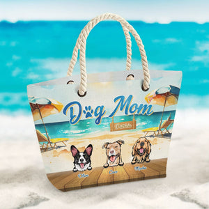 GeckoCustom Dog Mom For Dog Lovers Personalized Gift Beach Bag N304 889494