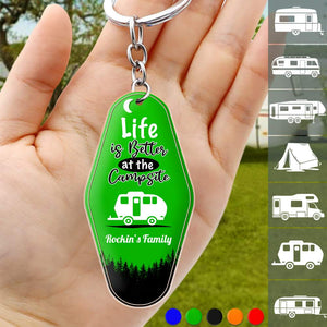 GeckoCustom Drive Slow Drunk Campers Matter Camping Acrylic Keychain N369 888447