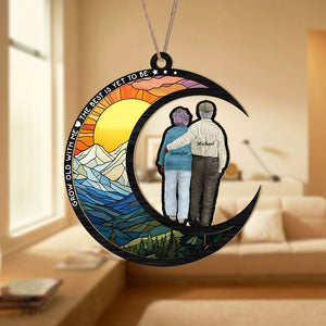 GeckoCustom From Our First Kiss Till Our Last Breath Couple Suncatcher Ornament Personalized Gift HO82 891208